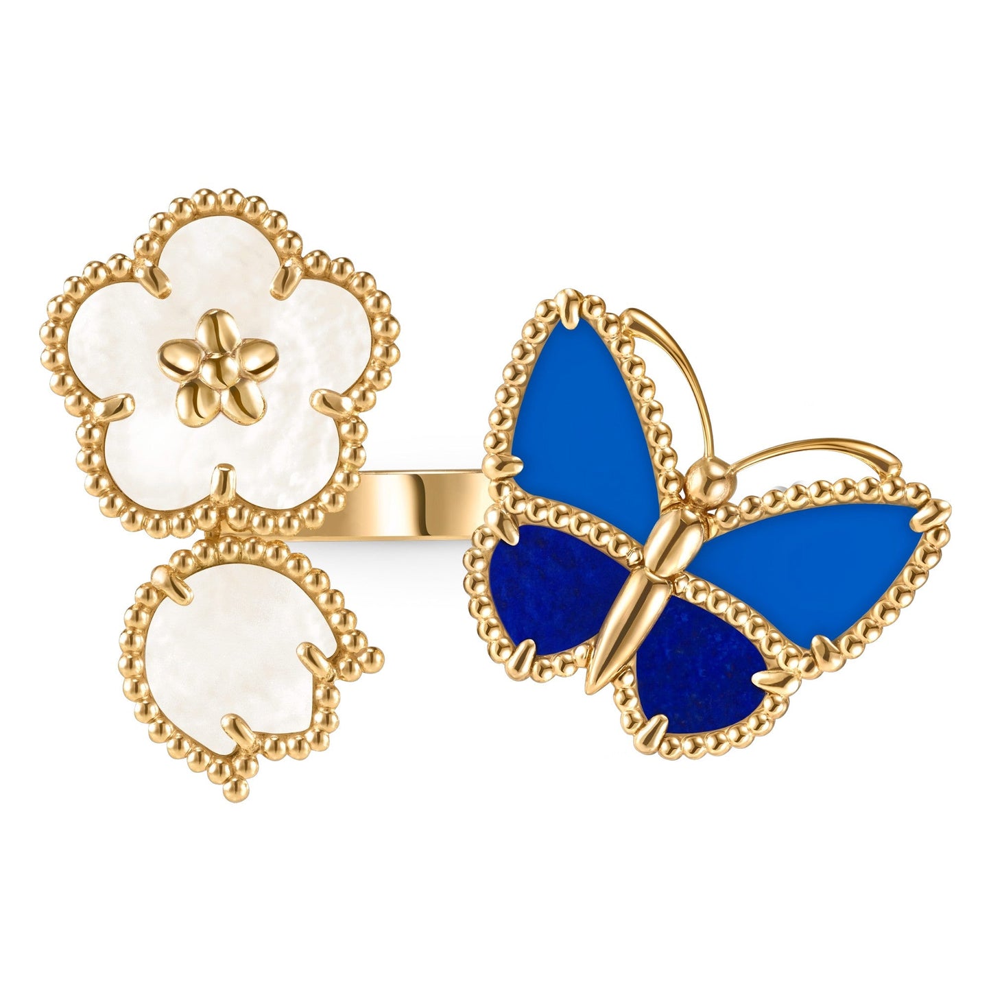 [RAFFINE]LUCKY SPRING BUTTERFLY OPEN-FACE RINGS