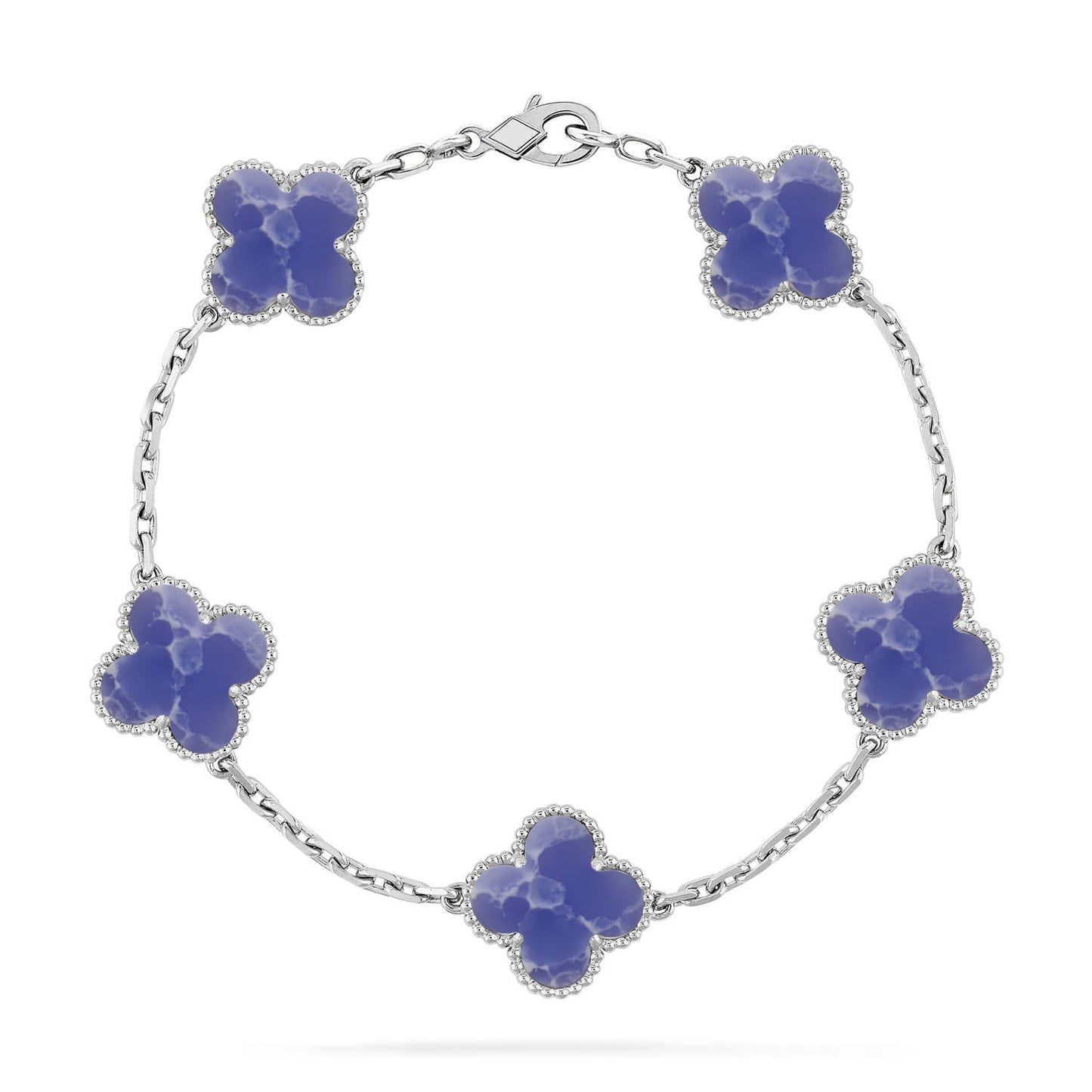[RAFFINE]CLOVER 5 MOTIF BLUE VEINS BRACELET COLLECTION