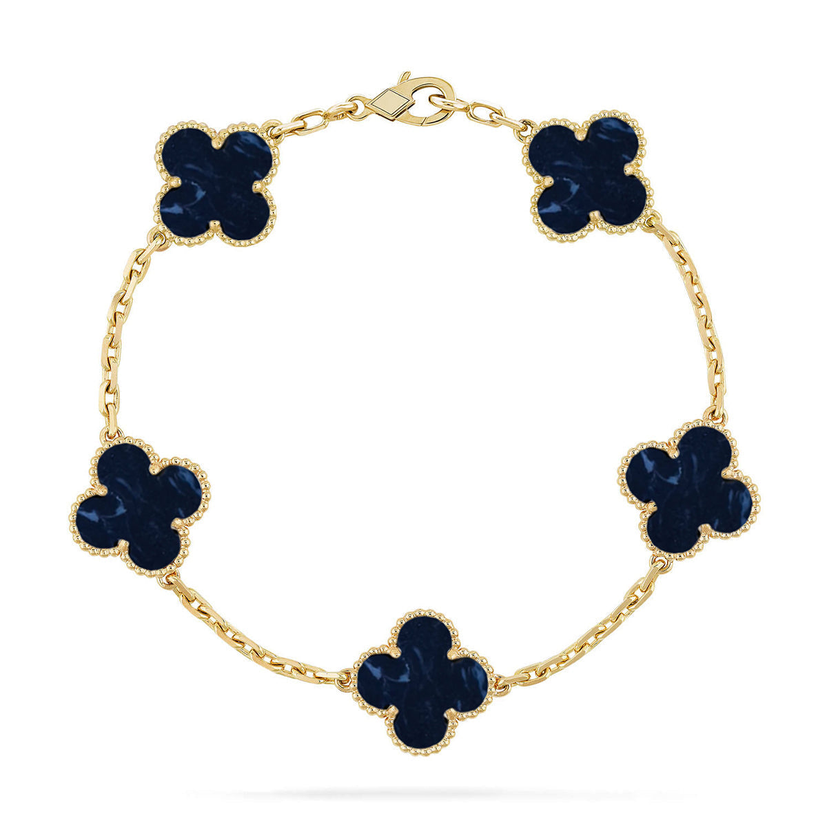 [RAFFINE]CLOVER 5 MOTIF PIETERSITE BRACELET COLLECTION