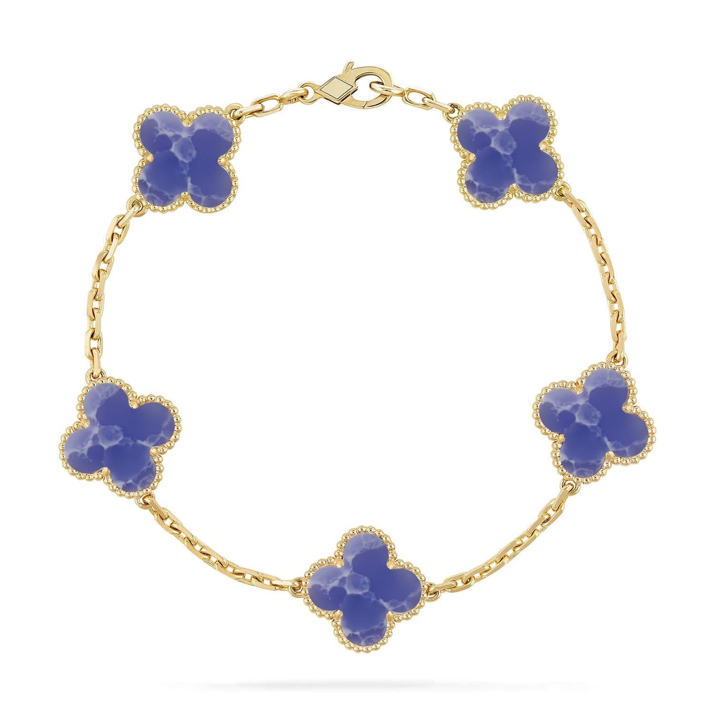 [RAFFINE]CLOVER 5 MOTIF BLUE VEINS BRACELET COLLECTION
