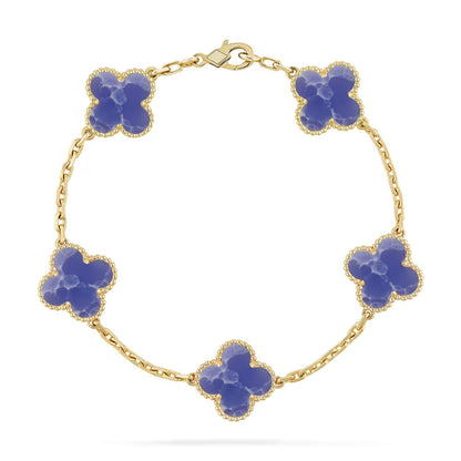 [RAFFINE]CLOVER 5 MOTIF BLUE VEINS BRACELET COLLECTION
