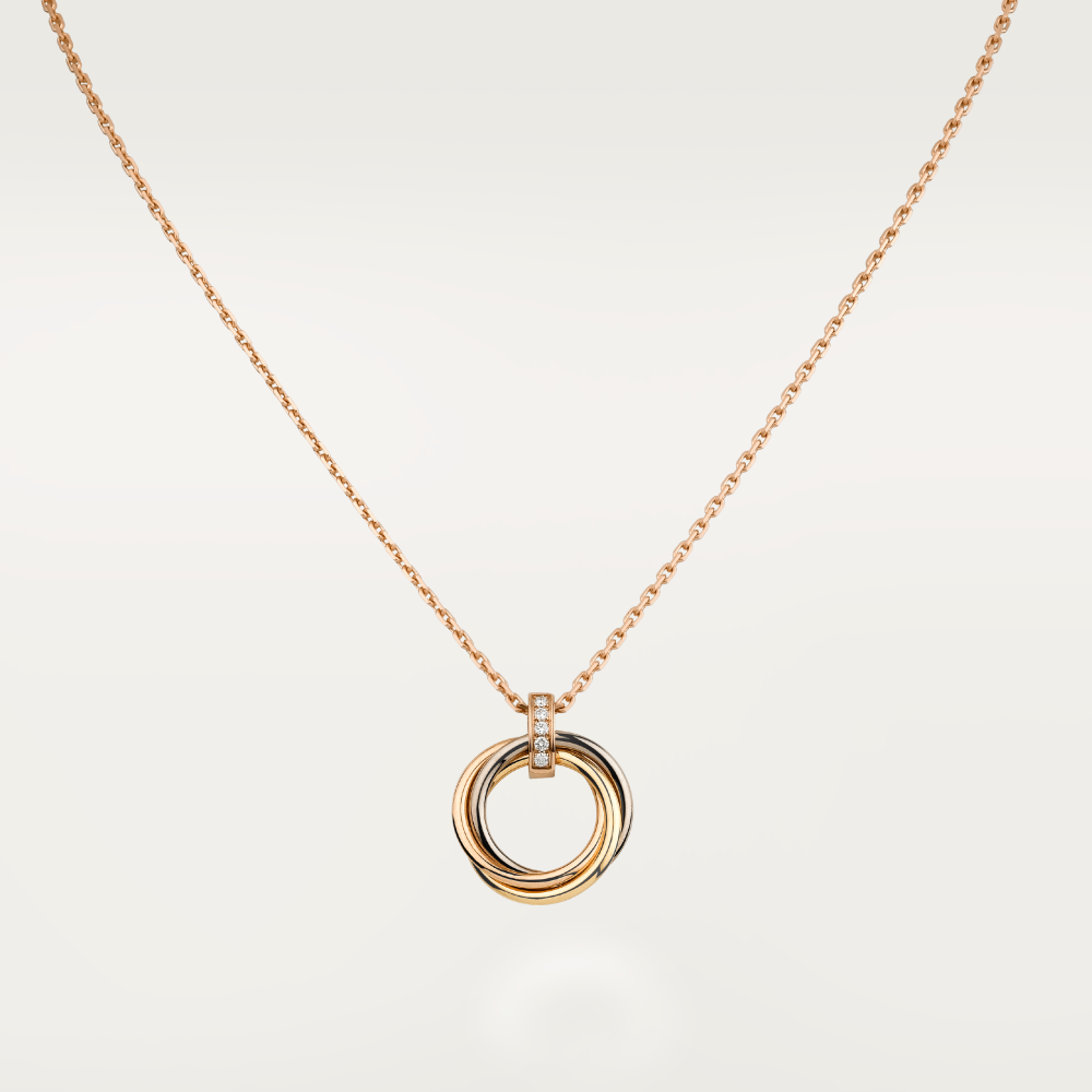 [RAFFINE]TRINITY NECKLACE GOLD  DIAMONDS