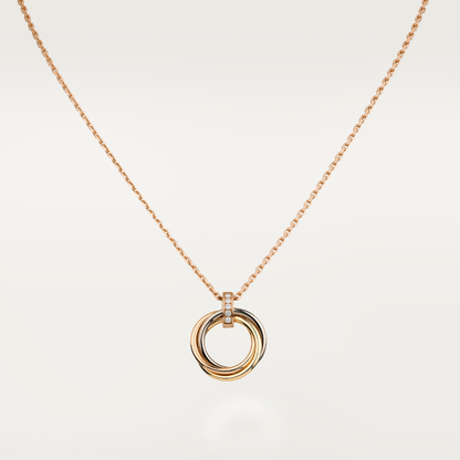 [RAFFINE]TRINITY NECKLACE GOLD  DIAMONDS