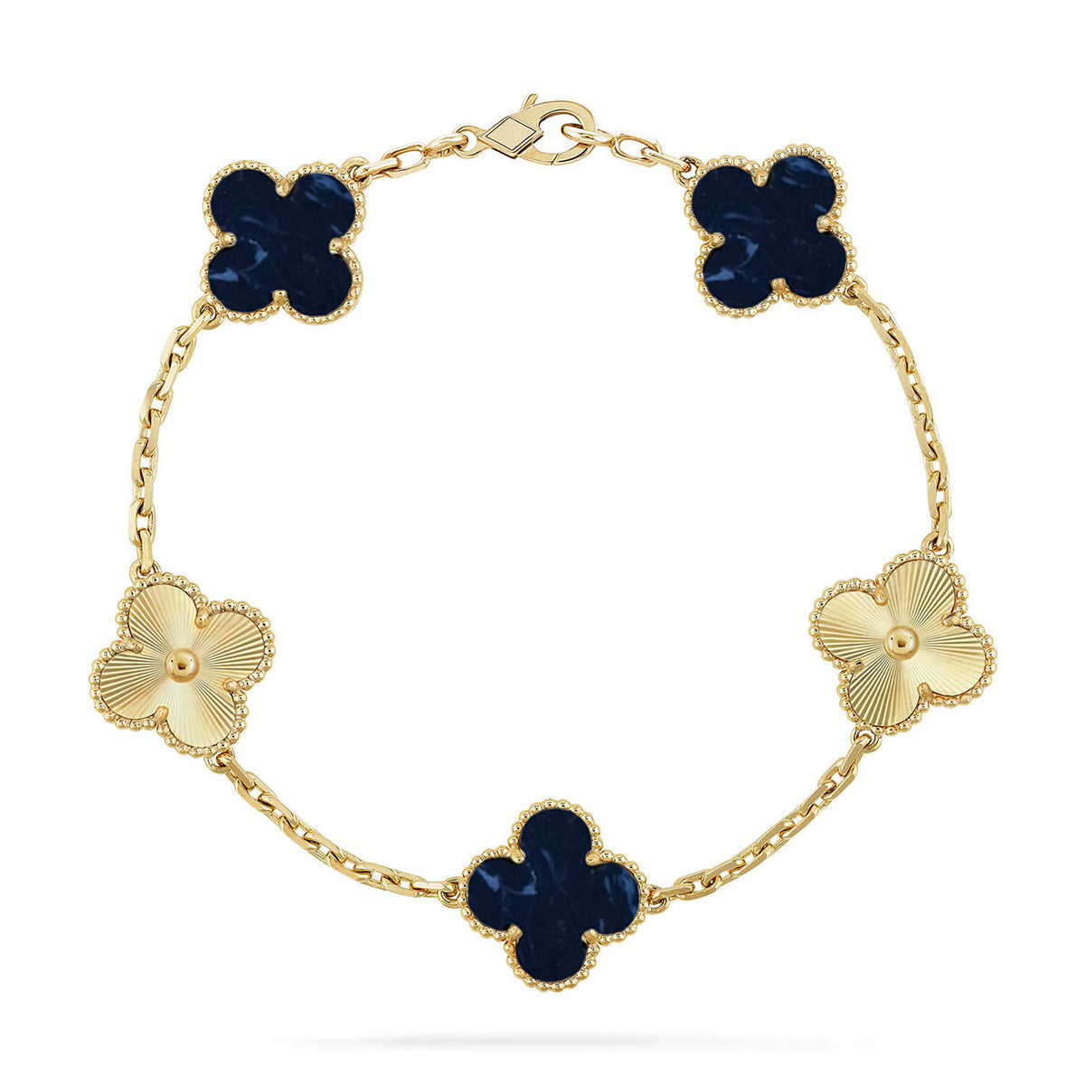 [RAFFINE]CLOVER 5 MOTIF PIETERSITE BRACELET COLLECTION