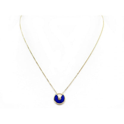 [RAFFINE]AMULETTE ROSE GOLD AGATE NECKLACE