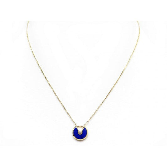 [RAFFINE]AMULETTE ROSE GOLD AGATE NECKLACE