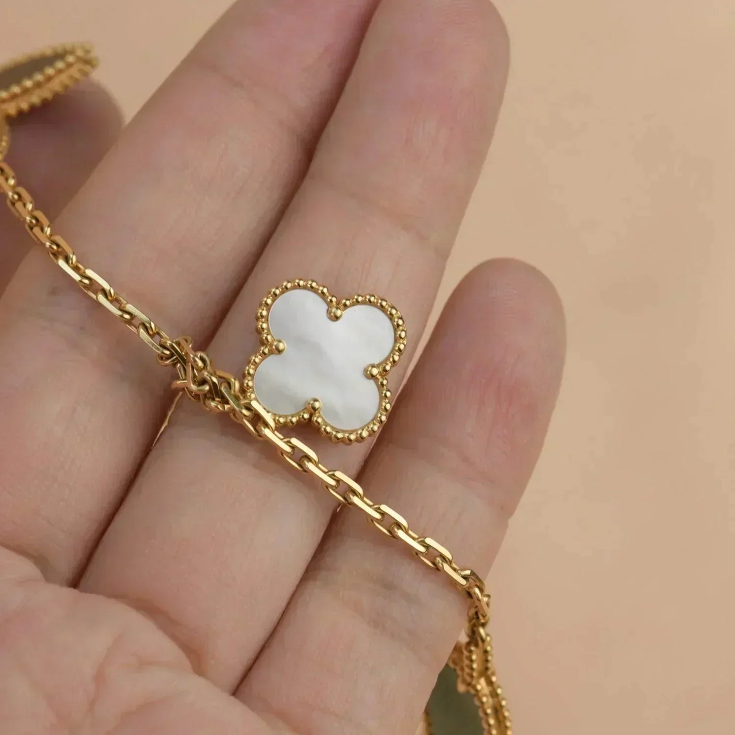 [RAFFINE]LUCKY SPRING 5 MOTIF GOLD BRACELET