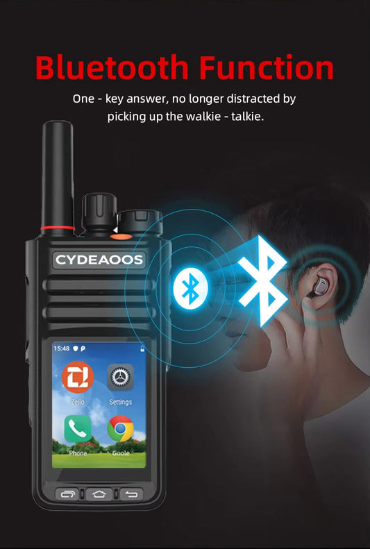 4G POC Smart Walkie Talkie  Zello PTT Android 9.1  Global Coverage