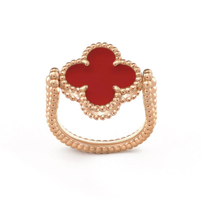 [RAFFINE]CLOVER RIVERSIBLE PINK GOLD RING