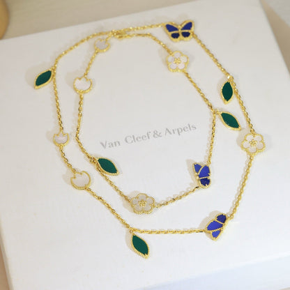 [RAFFINE]LUCKY SPRING BUTTERFLY 15 FLOWER NECKLACE
