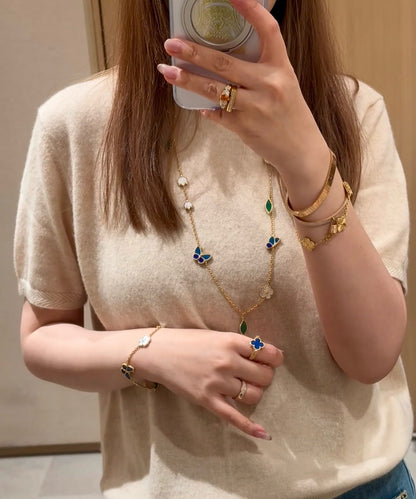[RAFFINE]LUCKY SPRING BUTTERFLY 15 FLOWER NECKLACE