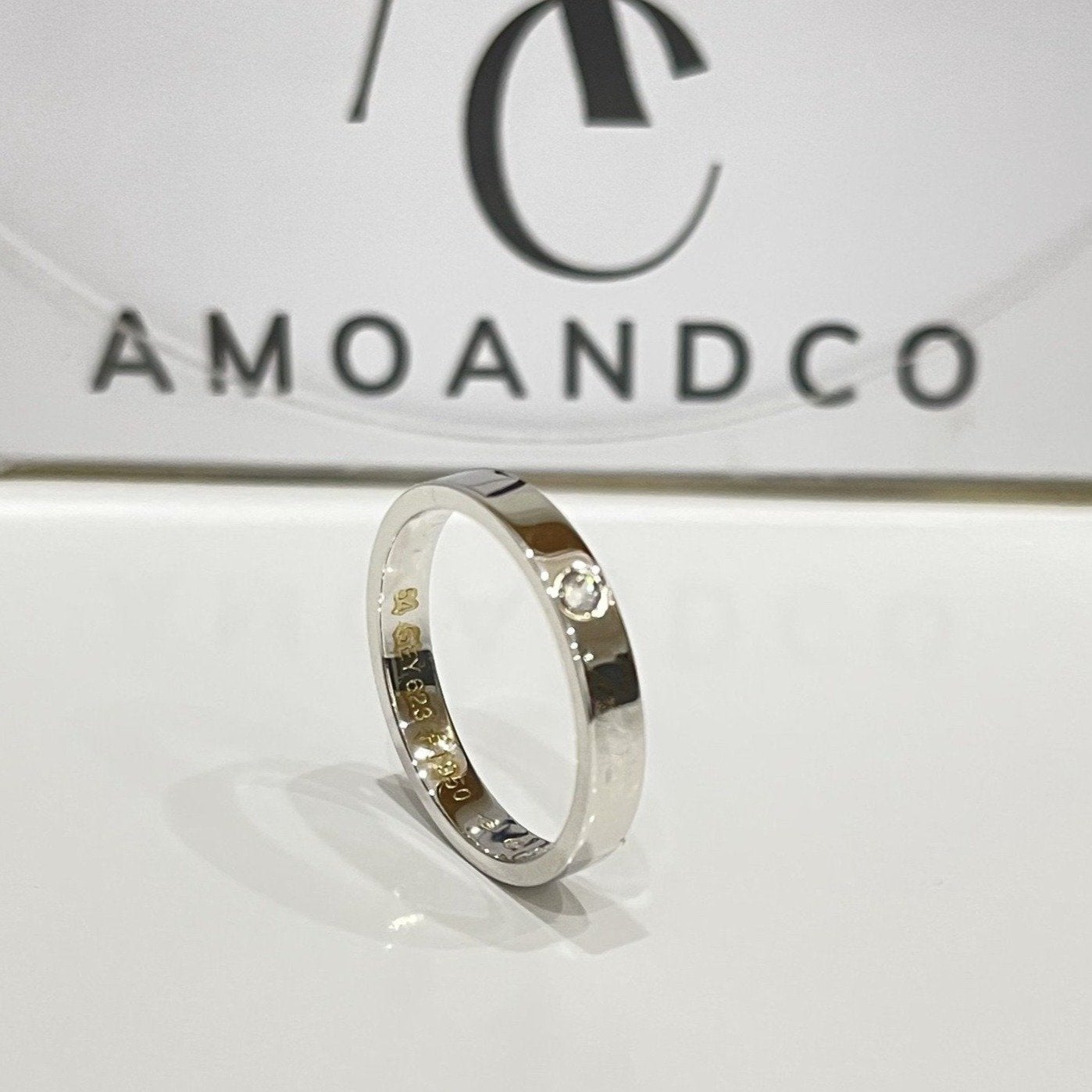 [RAFFINE]LOVE RING 4MM 1 DIAMOND