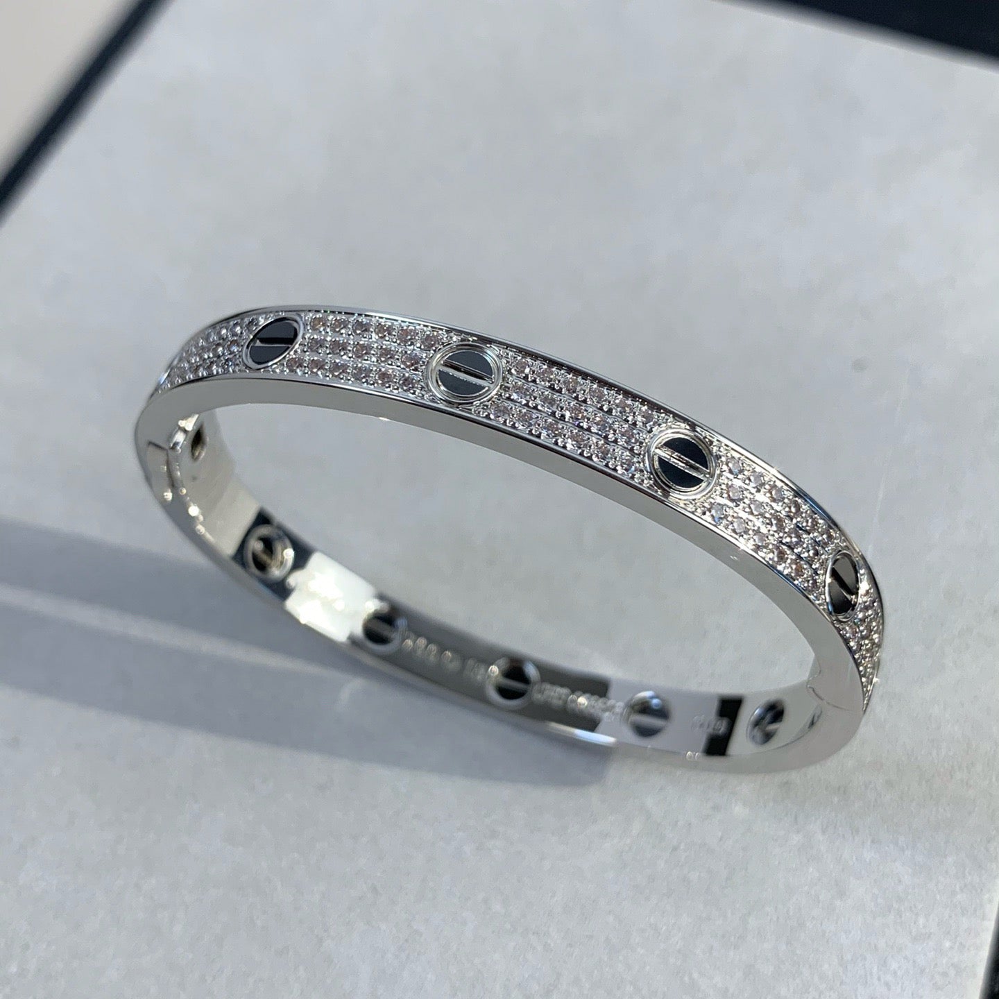 [RAFFINE]LOVE BRACELET 6.1MM DIAMOND-PAVED CERAMIC