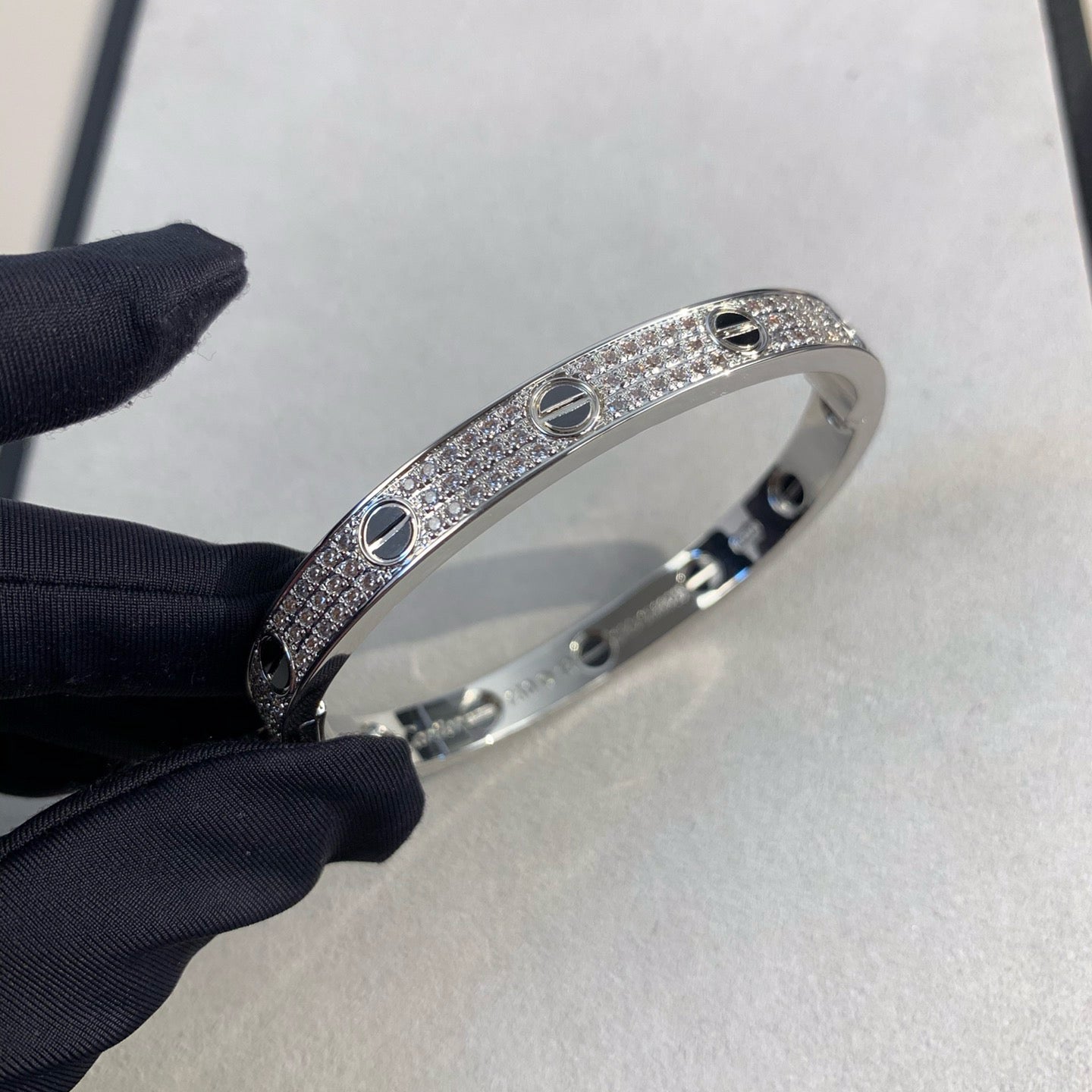 [RAFFINE]LOVE BRACELET 6.1MM DIAMOND-PAVED CERAMIC