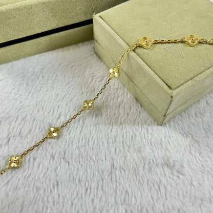 [RAFFINE]CLOVER 6 MOTIF DIAMOND BRACELET