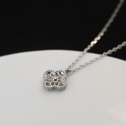 [RAFFINE]CLOVER MINI 9.5MM PENDANT DIAMOND NECKLACE