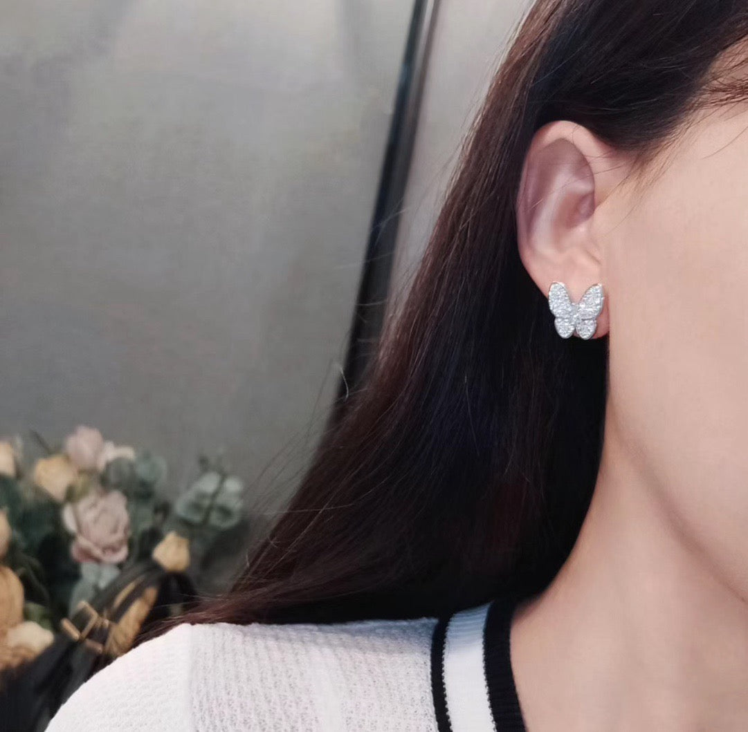 [RAFFINE]BUTTERFLY ALL DIAMOND EARRINGS