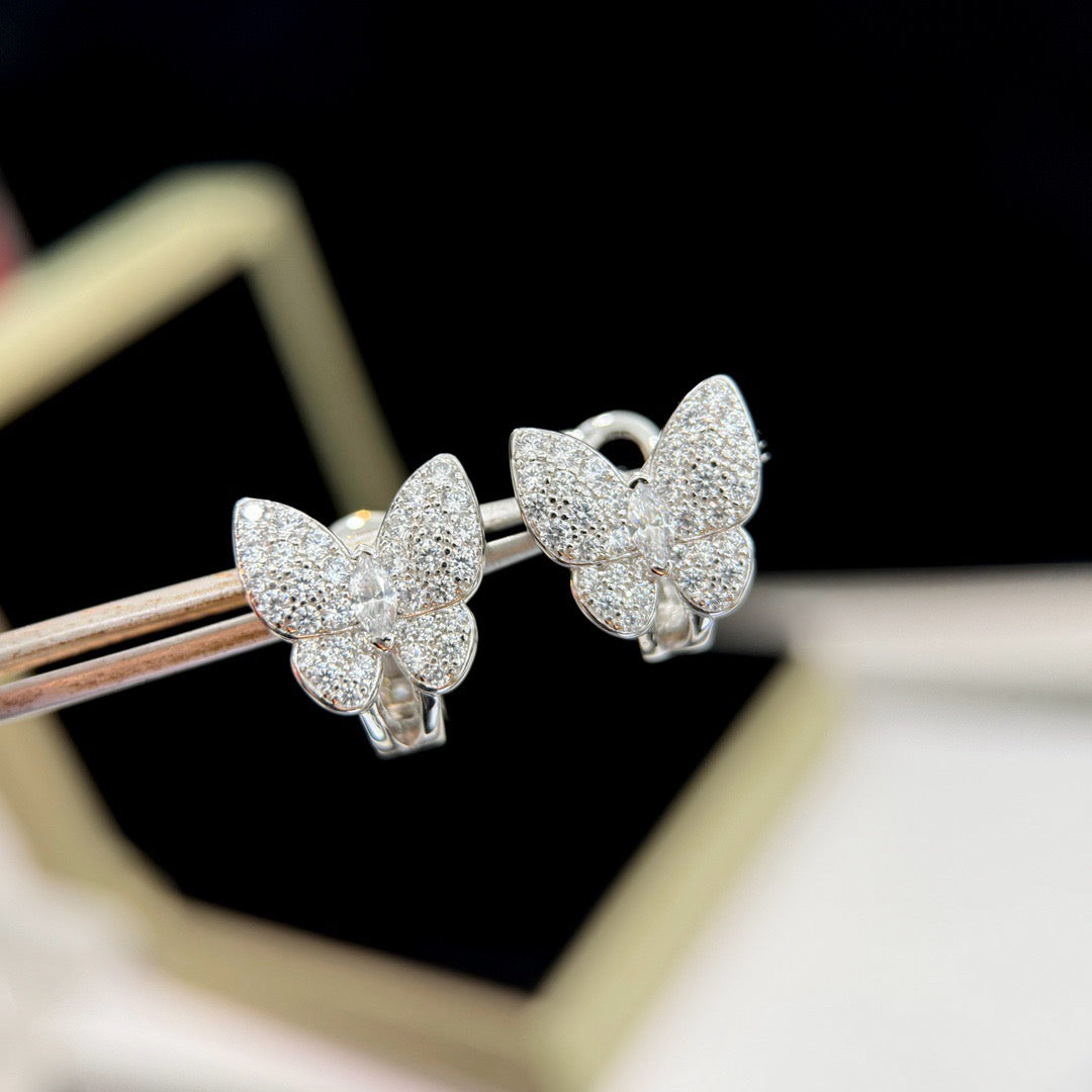 [RAFFINE]BUTTERFLY ALL DIAMOND EARRINGS