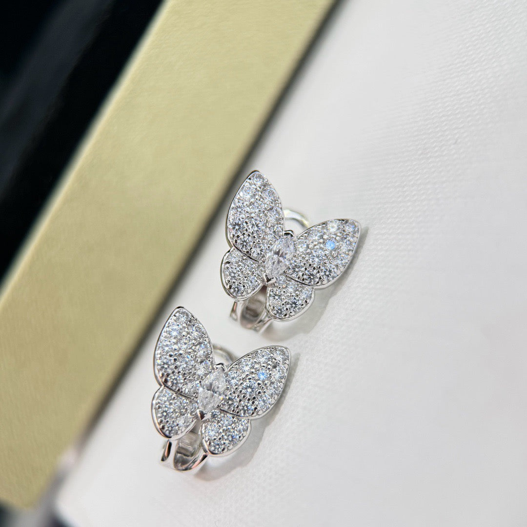 [RAFFINE]BUTTERFLY ALL DIAMOND EARRINGS
