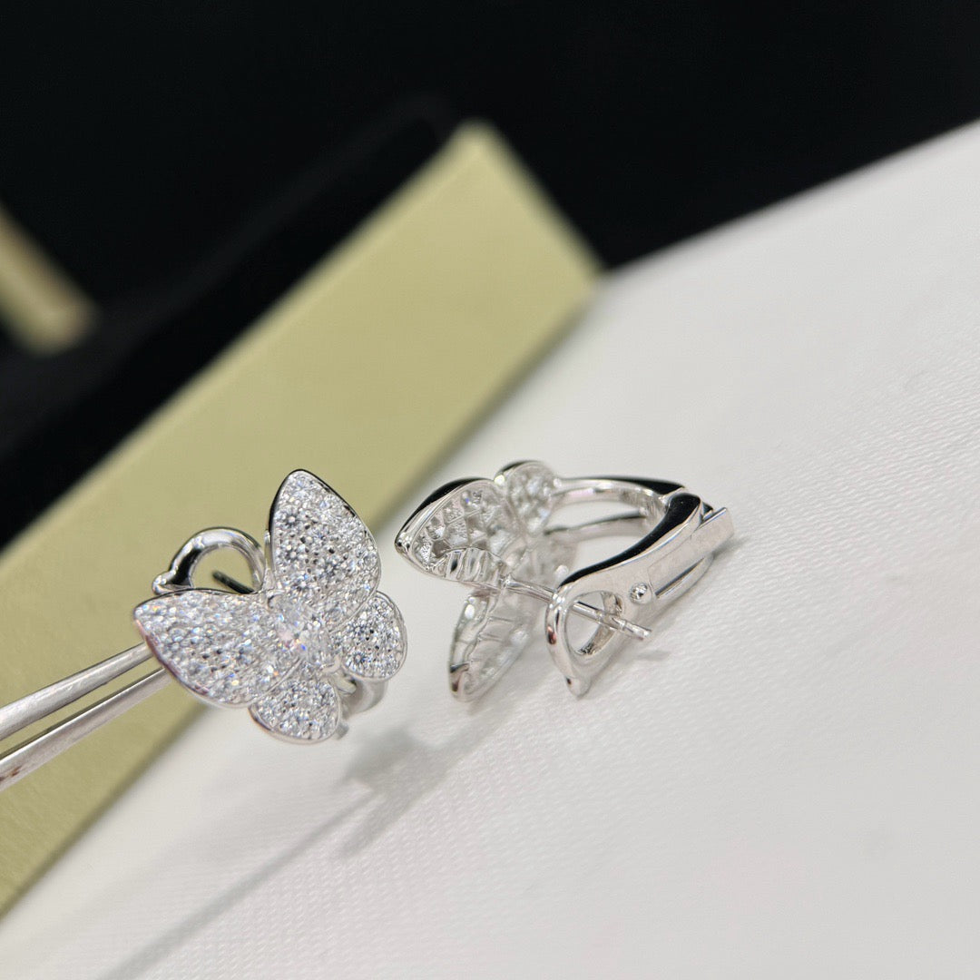 [RAFFINE]BUTTERFLY ALL DIAMOND EARRINGS
