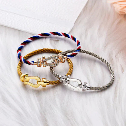[RAFFINE]FORCE LARGE HORSESHOE NO DIAMOND BRACELET GOLD