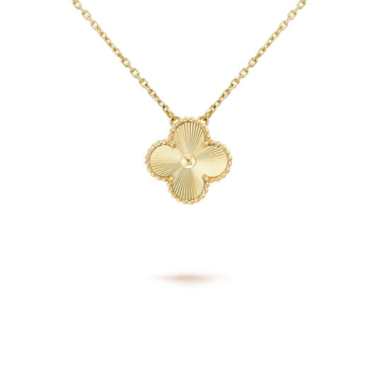 [RAFFINE]CLOVER 15MM LASER NECKLACE