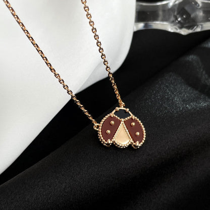 [RAFFINE]LUCKY  CARNELIANS LADYBUG NECKLACE