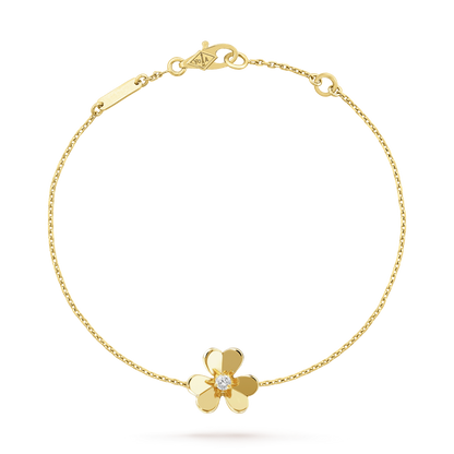 [RAFFINE]FRIVOLE GOLD FLOWER PINK MALACHITE BRACELET