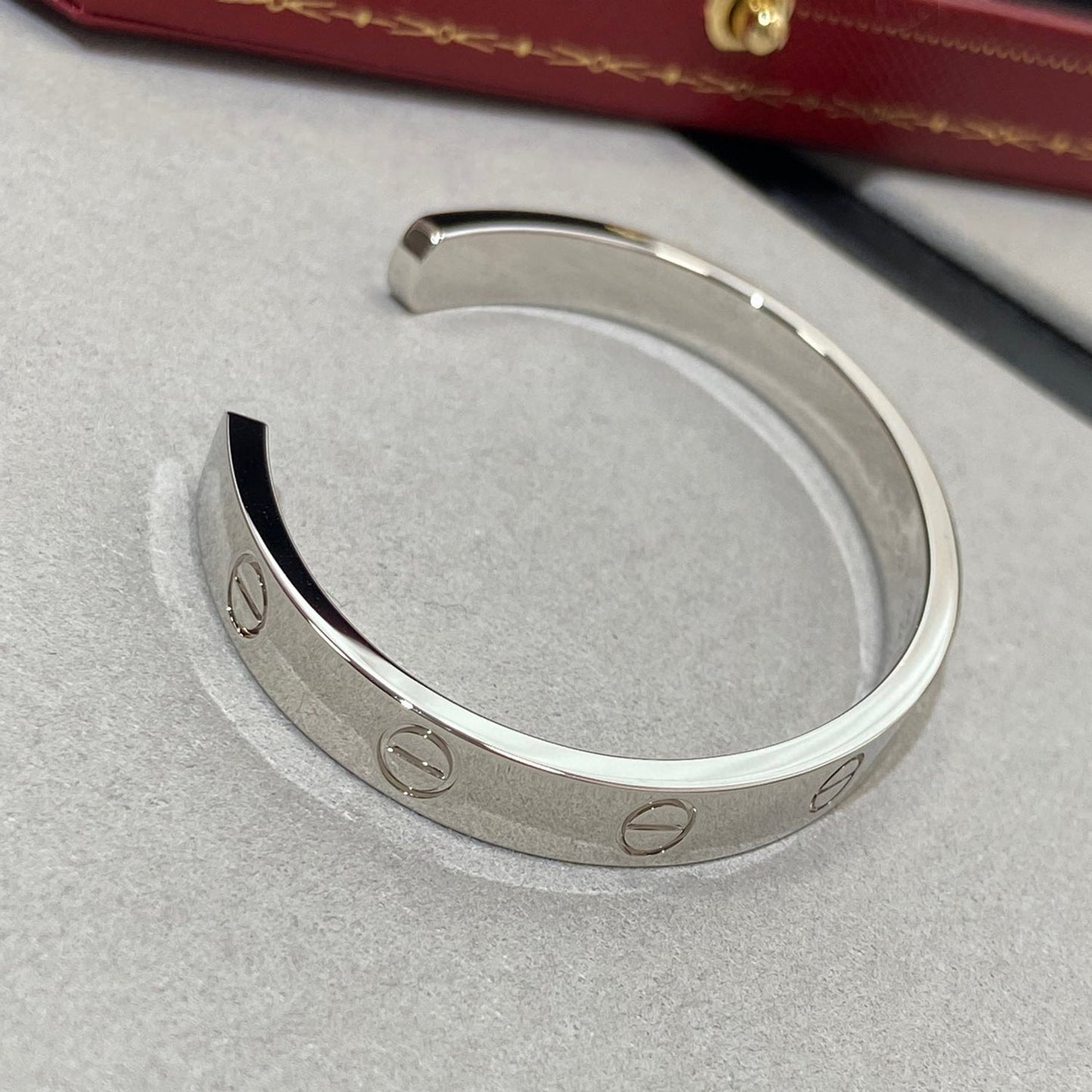 [RAFFINE]LOVE BRACELET 6.1MM 1 DIAMOND OPEN CUFF