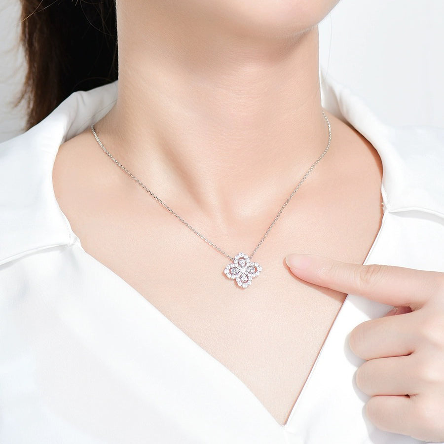 [RAFFINE]LOOP NECKLACE FULL MOTIF DIAMOND 16MM MULTIPLE COLORS