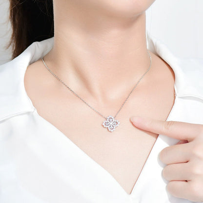 [RAFFINE]LOOP NECKLACE FULL MOTIF DIAMOND 16MM MULTIPLE COLORS