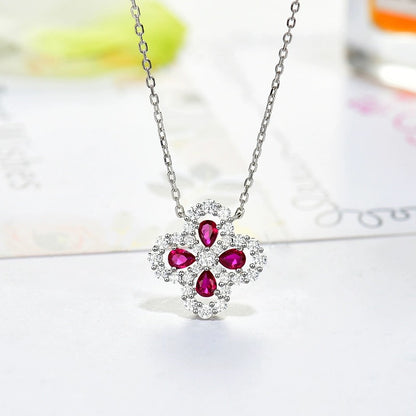 [RAFFINE]LOOP NECKLACE FULL MOTIF DIAMOND 16MM MULTIPLE COLORS