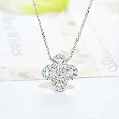[RAFFINE]LOOP NECKLACE FULL MOTIF DIAMOND 16MM MULTIPLE COLORS