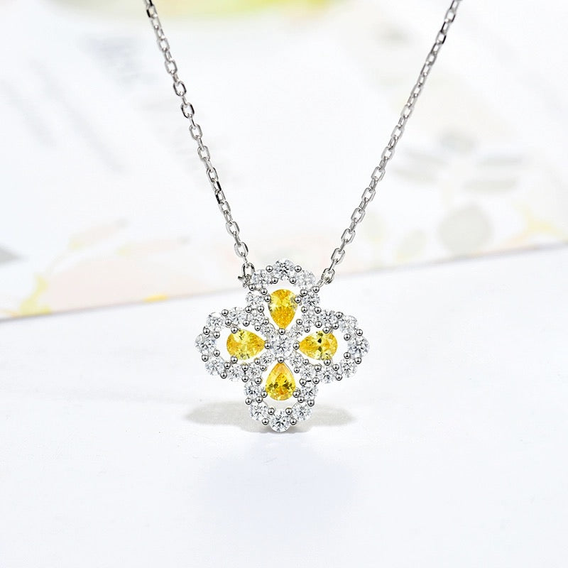 [RAFFINE]LOOP NECKLACE FULL MOTIF DIAMOND 16MM MULTIPLE COLORS