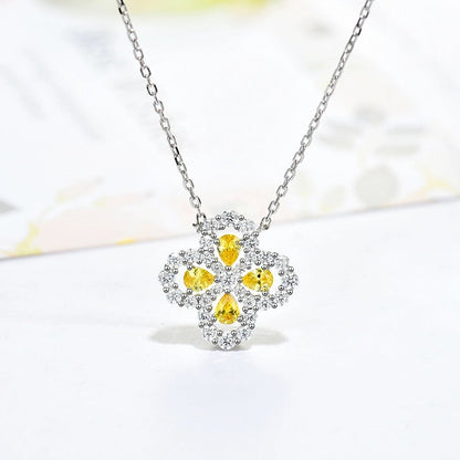[RAFFINE]LOOP NECKLACE FULL MOTIF DIAMOND 16MM MULTIPLE COLORS