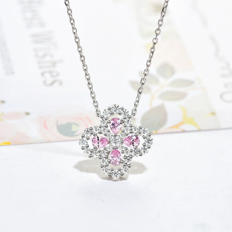 [RAFFINE]LOOP NECKLACE FULL MOTIF DIAMOND 16MM MULTIPLE COLORS