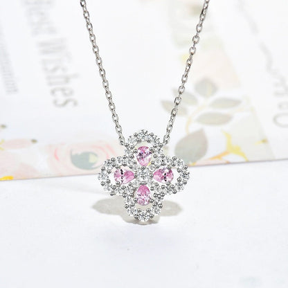 [RAFFINE]LOOP NECKLACE FULL MOTIF DIAMOND 16MM MULTIPLE COLORS