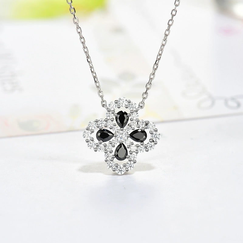 [RAFFINE]LOOP NECKLACE FULL MOTIF DIAMOND 16MM MULTIPLE COLORS