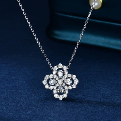 [RAFFINE]LOOP NECKLACE FULL MOTIF DIAMOND 16MM MULTIPLE COLORS