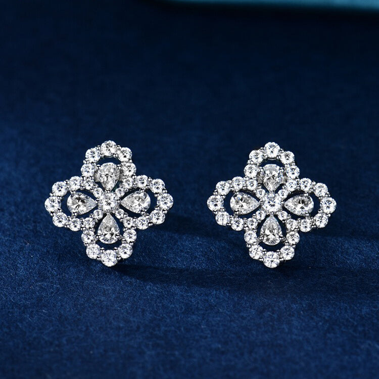 [RAFFINE]LOOP EARRINGS FULL MOTIF DIAMOND 16MM