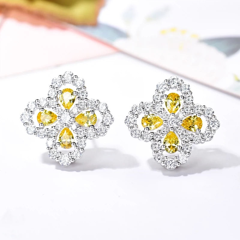 [RAFFINE]LOOP EARRINGS FULL MOTIF DIAMOND 16MM