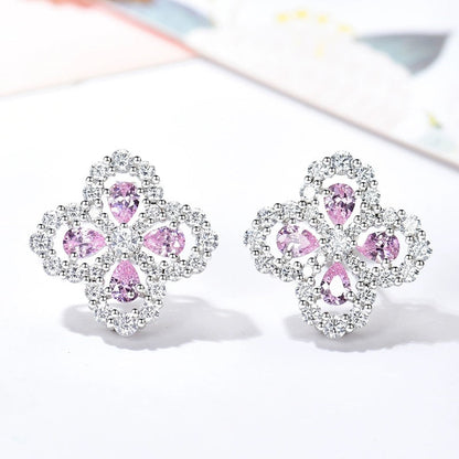 [RAFFINE]LOOP EARRINGS FULL MOTIF DIAMOND 16MM
