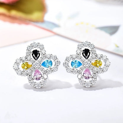 [RAFFINE]LOOP EARRINGS FULL MOTIF DIAMOND 16MM