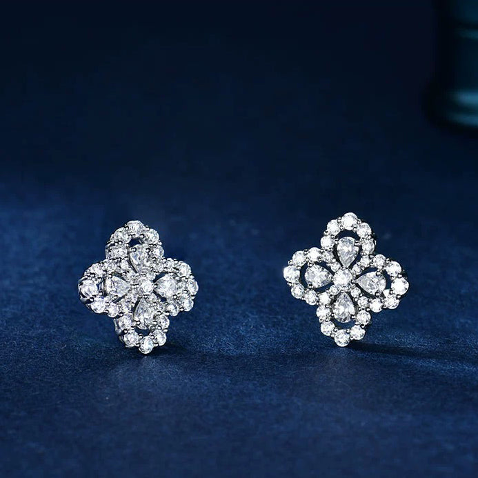 [RAFFINE]LOOP EARRINGS FULL MOTIF DIAMOND 16MM