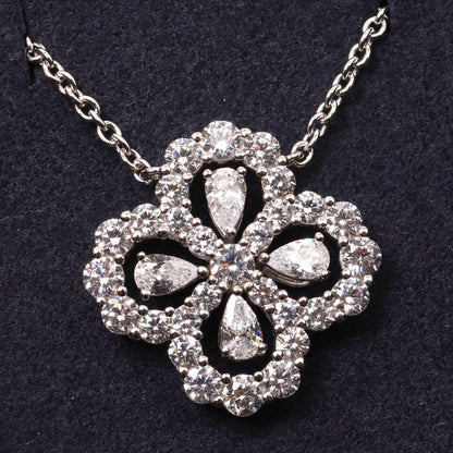 [RAFFINE]LOOP NECKLACE FULL MOTIF DIAMOND 16MM MULTIPLE COLORS