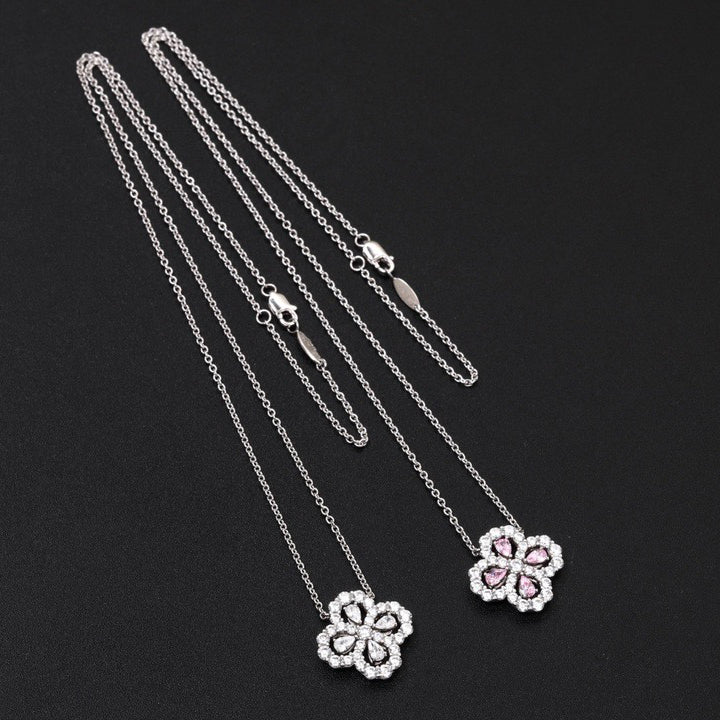 [RAFFINE]LOOP NECKLACE FULL MOTIF DIAMOND 16MM MULTIPLE COLORS