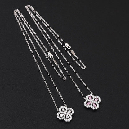 [RAFFINE]LOOP NECKLACE FULL MOTIF DIAMOND 16MM MULTIPLE COLORS