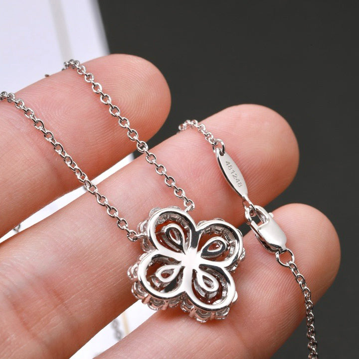 [RAFFINE]LOOP NECKLACE FULL MOTIF DIAMOND 16MM MULTIPLE COLORS
