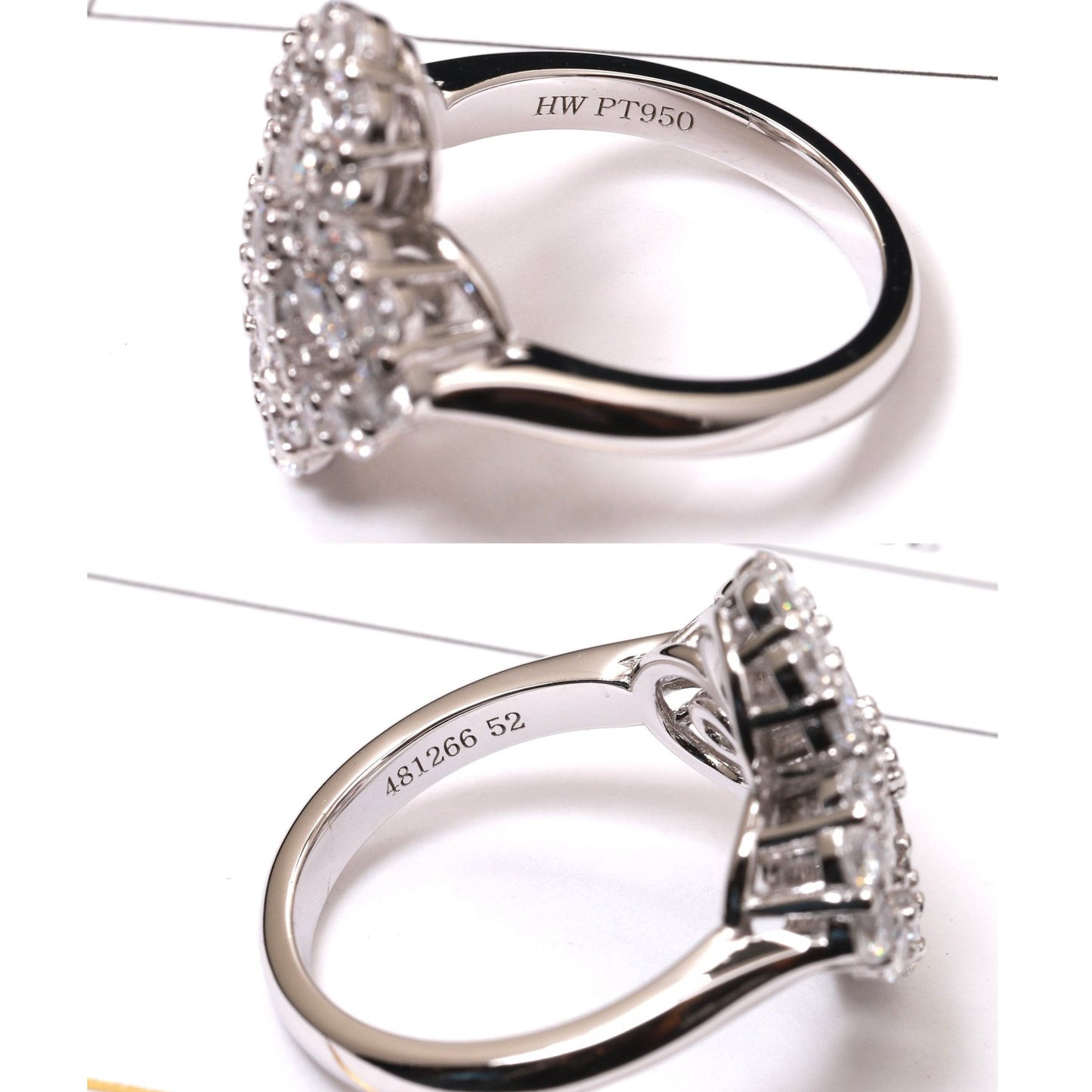 [RAFFINE]LOOP RING FULL MOTIF DIAMOND 16MM SILVE
