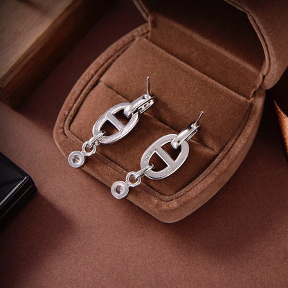 [RAFFINE]HM CHAINE DIAMOND EARRINGS